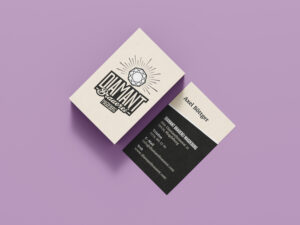 Vorder- und Rückseite der von uns designten Visitenkarten für die Diamant-Brauerei Magdeburg