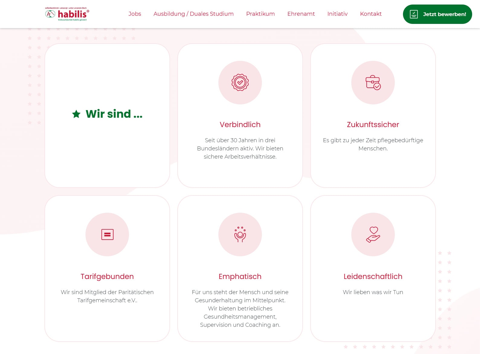 habilis Karriereportal Icon-Design Icon-Design: Icons auf dem Karriereportal von habilis.