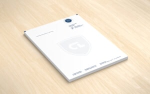 Der von uns gestaltete Briefbogen für CL Datenschutz GmbH