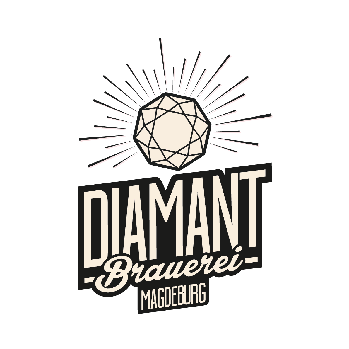 Das von uns gestaltete Logo für die Diamant-Brauerei Magdeburg