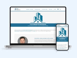 Die Startseite von Filor Immobilien auf Laptop und Smartphone.
