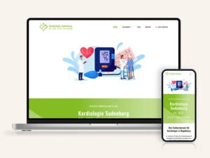 Die Startseite der Website von Kadriologie Sudenburg auf Laptop und Smartphone. Webdesign aus Magdeburg.