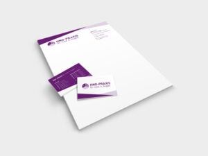 Briefbägen und Visitenkarten der HNO Praxis Kugler aus Magdeburg