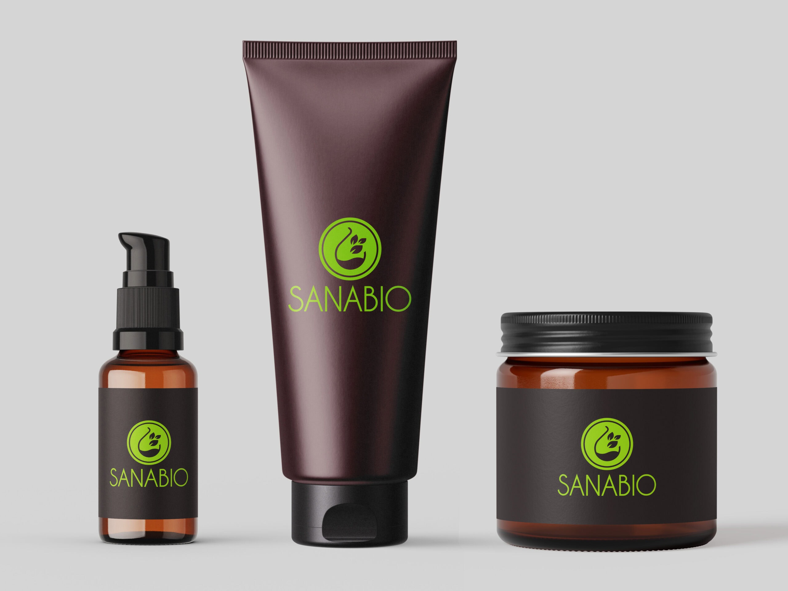 Verschiedene Kostemitprodukte mit dem SanaBio Logo drauf