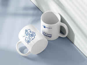 Zwei Tassen als Werbeartikel für die IHK Magdeburg