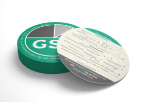 Stapel mit individuellem Bierdeckel-Design für GSP Magdeburg