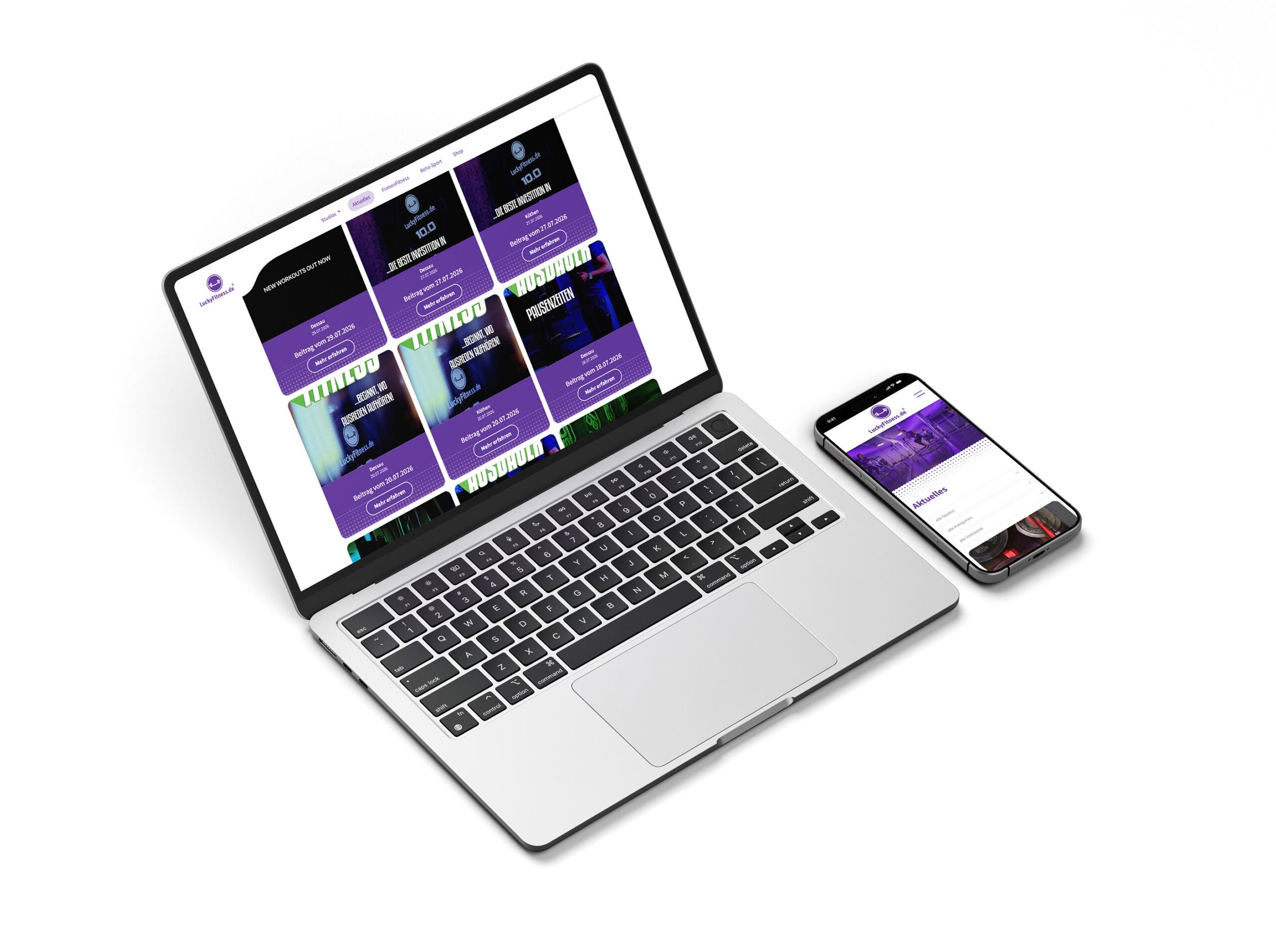 LuckyFitness Website – Aktuelles
